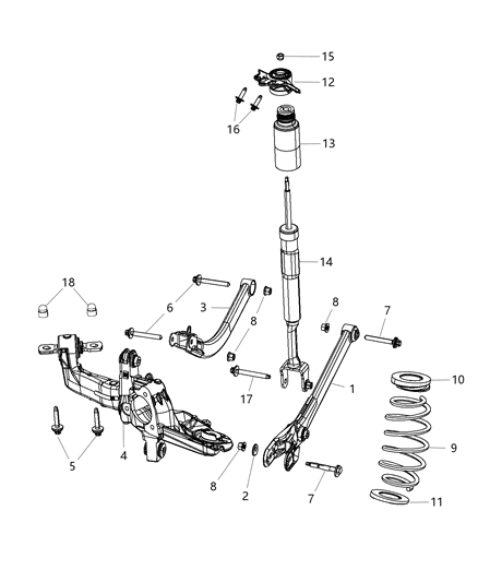 2015 Dodge Dart Rear Coil Spring Diagram for 5168042AD