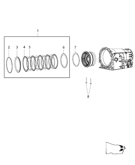 2010 Jeep Grand Cherokee B2 Clutch Assembly Diagram 1