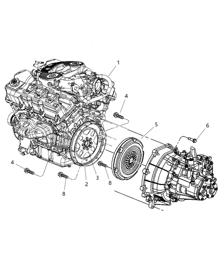 2004 Chrysler Sebring Sedan & Convertible Clutch, Modular Diagram