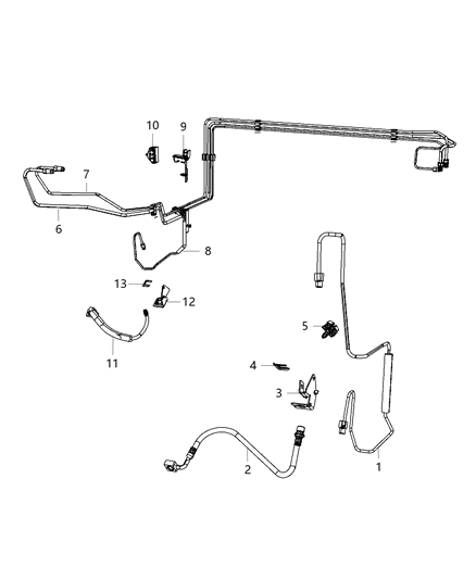 2011 Dodge Charger Front Brake Lines & Hoses Diagram 1