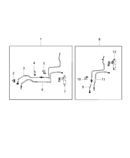 2021 Jeep Wrangler Fuel Lines/Tubes And Related Parts Diagram 3