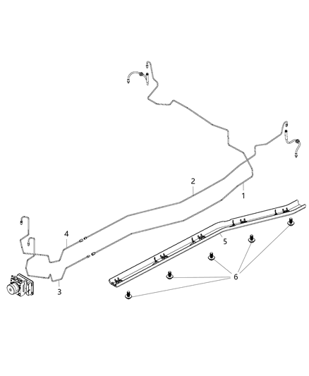 2020 Jeep Renegade Brake Tubes & Hoses Diagram 2