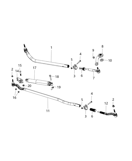 2019 Jeep Wrangler Steering Linkage Diagram