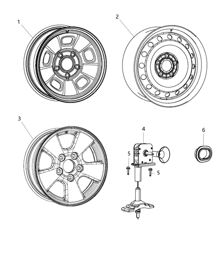 2019 Ram 1500 Wheel-Spare Diagram for 4755161AB
