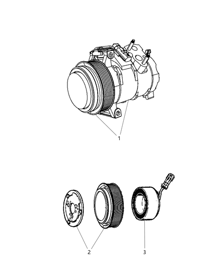 2008 Jeep Grand Cherokee A/C Compressor Diagram 1