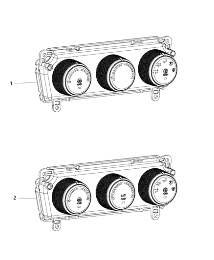 2015 Ram ProMaster 2500 A/C & Heater Controls Diagram