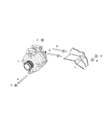 2017 Dodge Grand Caravan Generator-Engine Diagram for 68272108AC