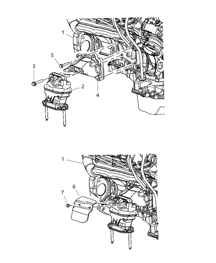 2006 Chrysler 300 Mounts, Front Diagram 4