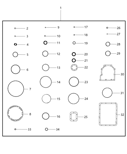 2011 Ram 3500 Seal And Shim Packages Diagram 2