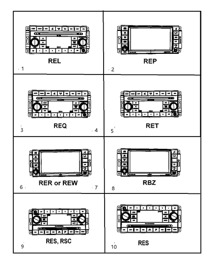 2010 Jeep Liberty Radio-AM/FM/DVD/HDD/MP3/REAR Camera Diagram for 5064675AH