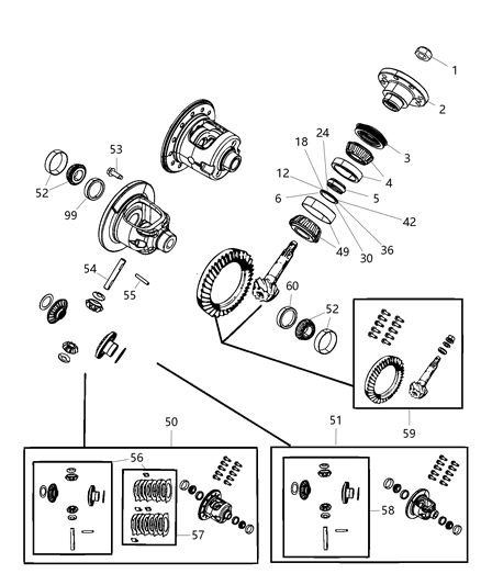 2019 Jeep Wrangler SHIM-Drive PINION Bearing Diagram for 68403150AA