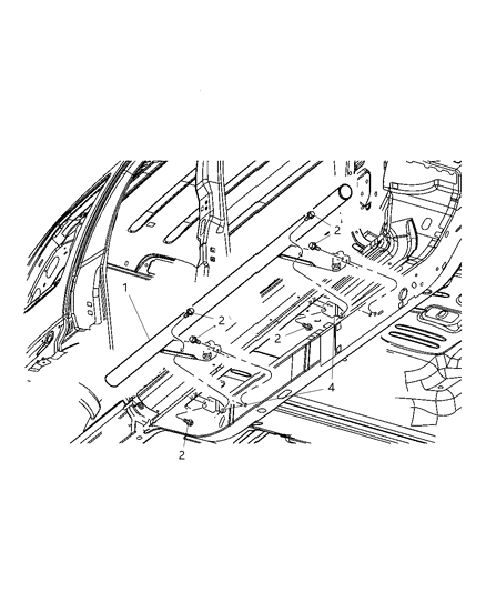 2005 Jeep Liberty Side Rails - Tubular Diagram