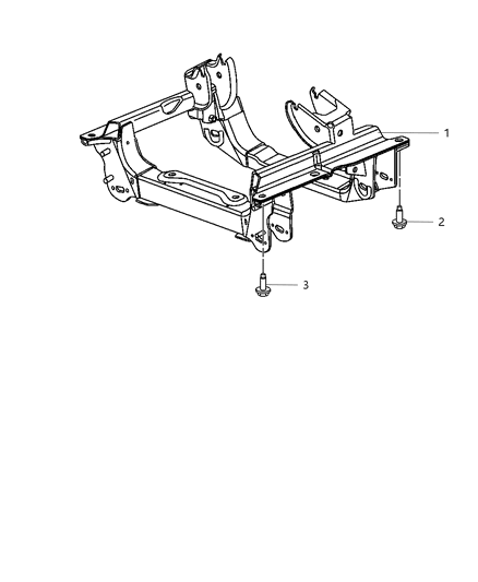 2011 Jeep Liberty CROSSMEMBER-Front Suspension Diagram for 52109889AH