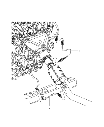 2013 Dodge Avenger Bracket-Oxygen Sensor Diagram for 68073112AA