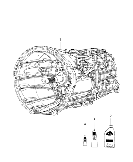 2020 Jeep Gladiator Transmission / Transaxle Assembly Diagram 1