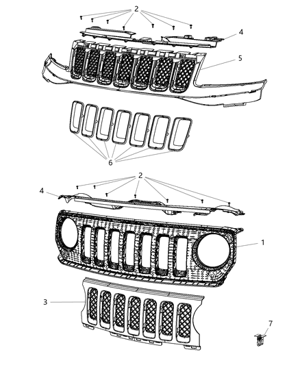 2016 Jeep Compass Grille Diagram