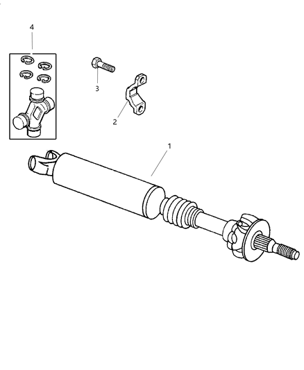 2000 Dodge Viper Shaft - Rear Axle Diagram