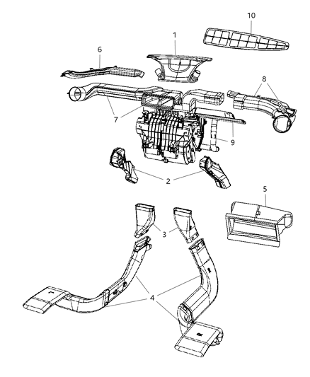 2010 Dodge Caliber Air Ducts Diagram 2