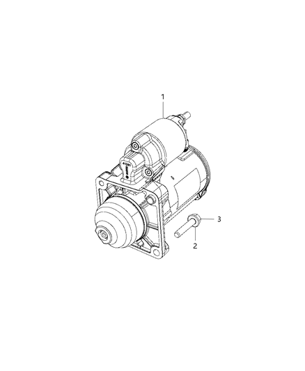 2020 Jeep Renegade Starter Motor Diagram for 68439543AA