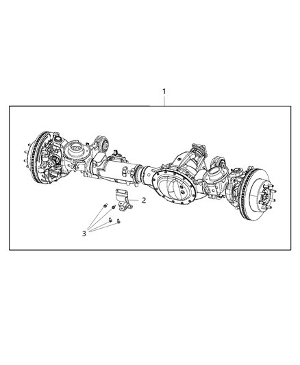 2016 Ram 3500 Front Axle Assembly Diagram 1