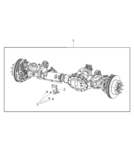 2016 Ram 3500 Axle-Front Complete Diagram for 5146599AL