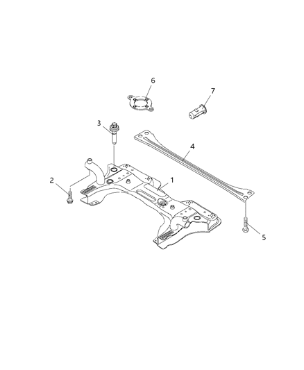 2018 Ram ProMaster City Crossmember - Front Suspension Diagram