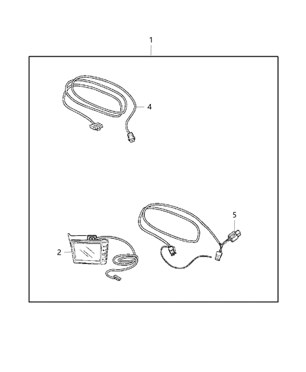 2014 Chrysler 200 Camera Kit, Rear Backup Diagram