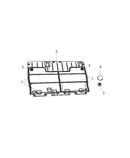 2012 Dodge Grand Caravan Load Floor, Stow-N-Go Bench Diagram