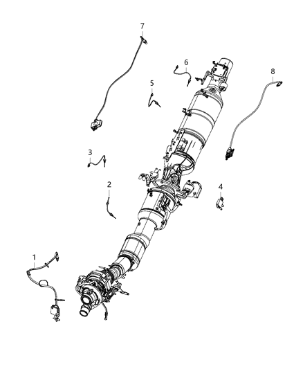 2020 Ram 2500 Sensors, Exhaust Temperature Diagram