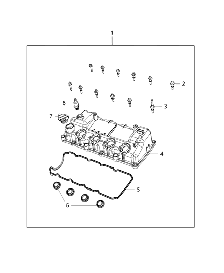 2016 Jeep Renegade Cylinder Head & Cover Diagram 4