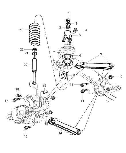 2006 Dodge Ram 2500 ABSORBER Pkg-Suspension Diagram for 5134155AB