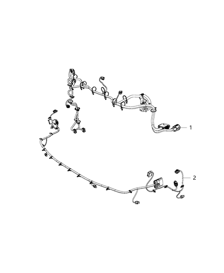 2019 Jeep Compass Wiring-Front FASCIA Diagram for 68408616AB