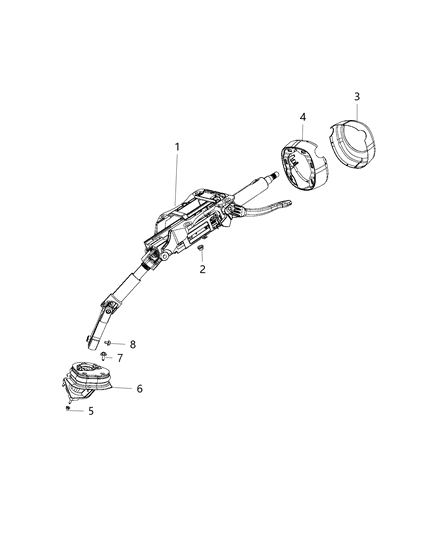 2017 Chrysler Pacifica Steering Column Assembly Diagram