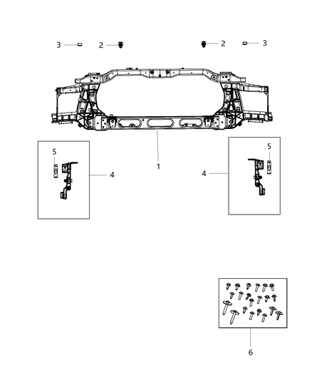 2012 Ram 3500 Radiator Support Diagram