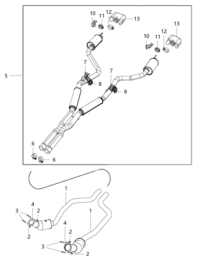 2019 Dodge Challenger Exhaust System Diagram 1