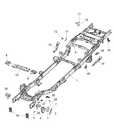 2019 Ram 3500 Chassis Diagram for 68349846AC