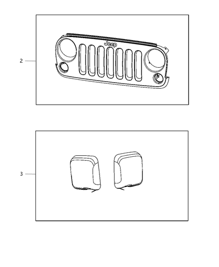 2013 Jeep Wrangler Premium Chrome Package Diagram