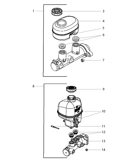 2007 Dodge Ram 2500 Brake Master Cylinder Diagram