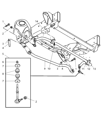 2007 Dodge Ram 3500 Bar-Front Diagram for 52121950AA