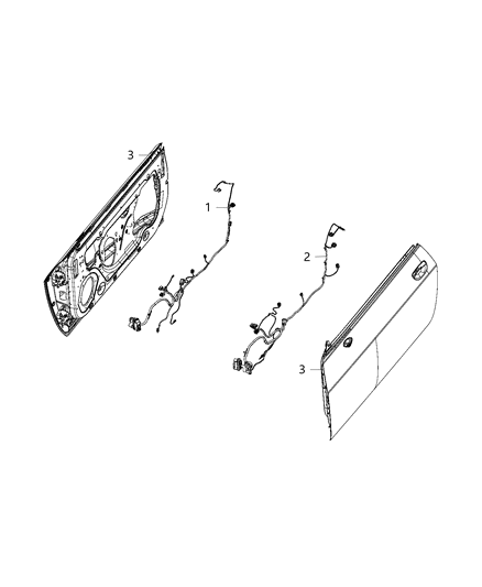 2018 Dodge Challenger Wiring-Front Door Diagram for 68278030AC