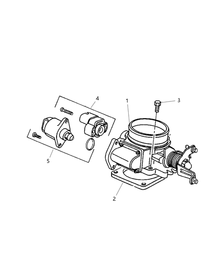 2003 Jeep Liberty Fuel Injection Throttle Body Diagram for 53013359AC
