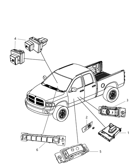 2012 Ram 2500 Switches Seat Diagram