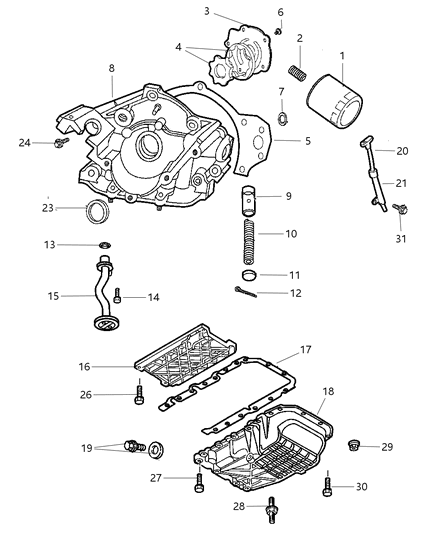 2002 Chrysler Prowler Engine Oiling Diagram