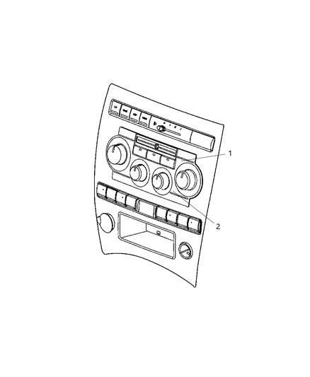 2008 Jeep Grand Cherokee A/C & Heater Controls Diagram