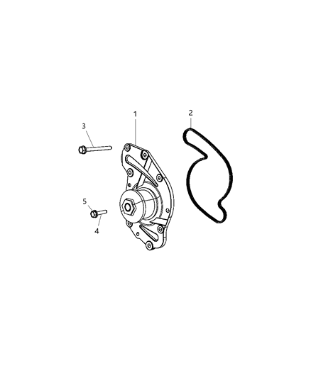 2010 Dodge Charger Water Pump & Related Parts Diagram 2