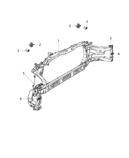 2010 Dodge Ram 1500 Radiator Support Diagram