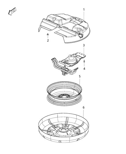 2019 Dodge Grand Caravan Spare Tire Stowage Diagram