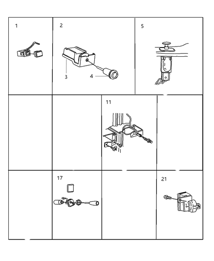 1997 Dodge Ram Van Switch-Door Lock Diagram for 4373082AB