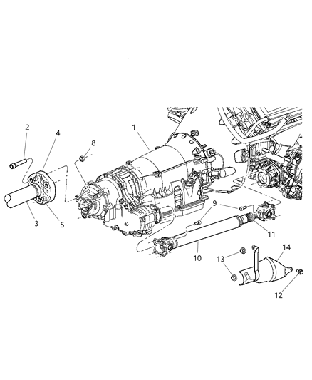 2006 Dodge Magnum Drive Shaft, Front & Rear Diagram