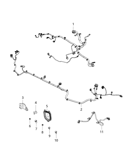 2019 Ram 1500 Plug-Floor Pan Diagram for 68302331AA